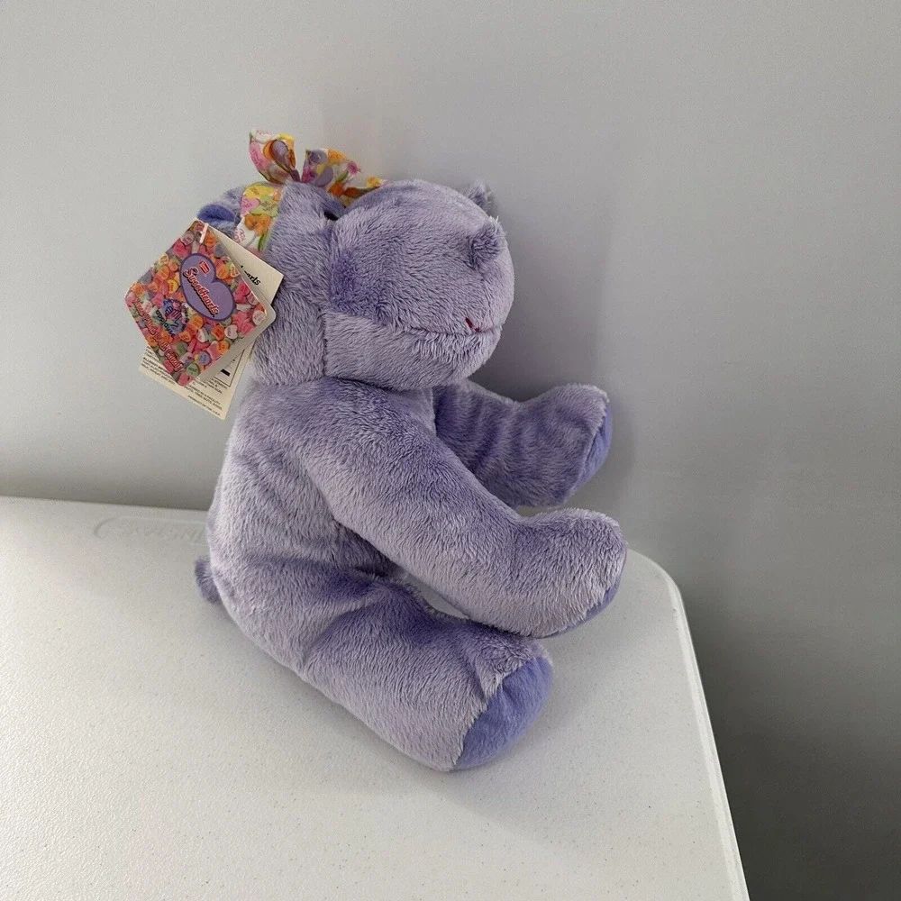 Necco‎ Sweethearts Plush Hippo Candy Bow Applause 12